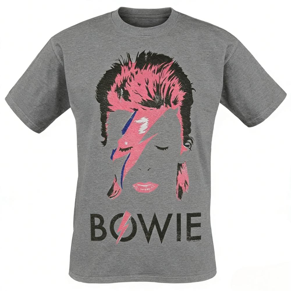 Retro TShirt with David Bowie Aladdin Sane Lightning Classic Graphic Print Creative Inspiration Featuring Rock Art Fans