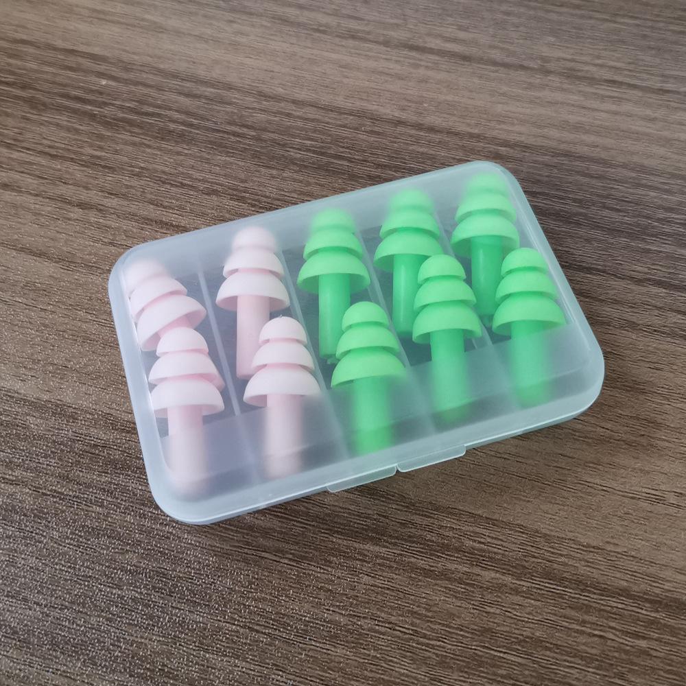 Soundproof Noise-Reducing Silicone Earplugs for Student Dormitory and Swimming Customizable Logo Sleep Aid