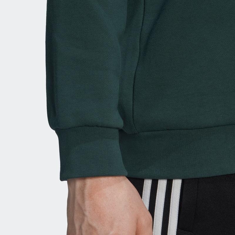 Adidas Originals Sweatshirts Men's Green Crew Neck Moderate Straight Fit HK2792