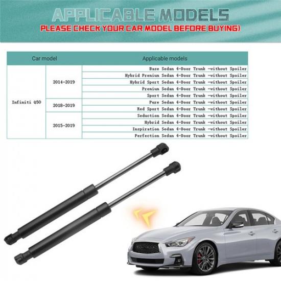 2x Газовые упоры крышки багажника Fit 2014-19 INFINITI Q50 БЕЗ спойлера