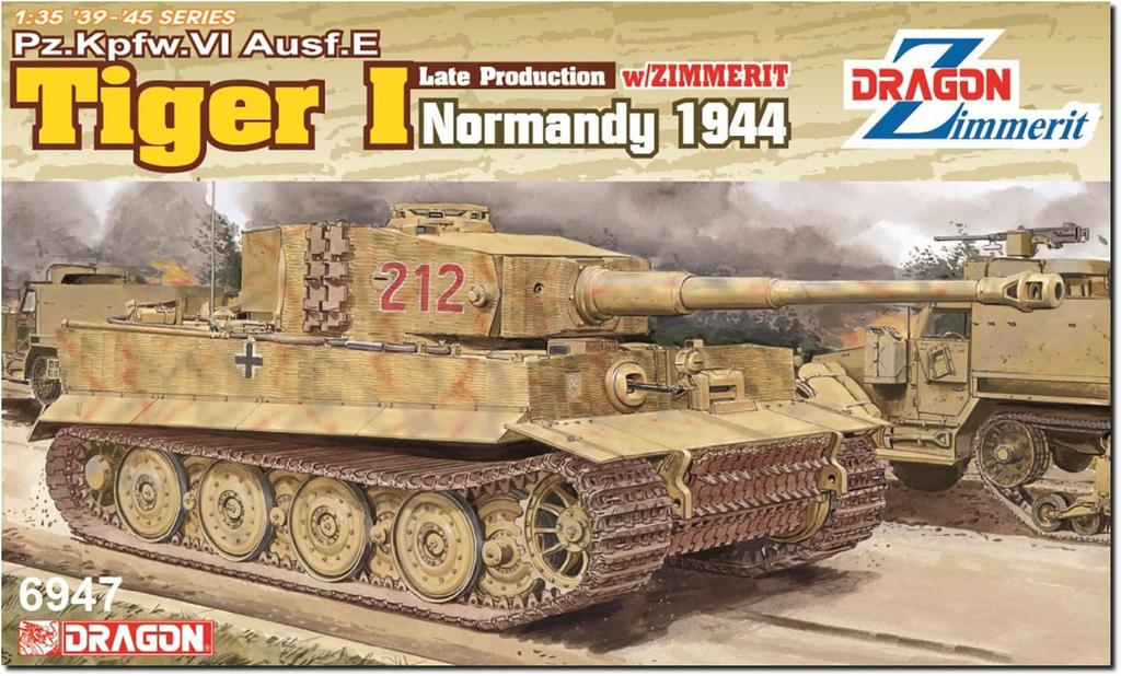 Platts Dragon WW2 немецкий Tiger I позднего выпуска, июнь 1944 г., битва при С пушкой, напечатанная дульная часть, экипаж, акриловая подставка, роскошные характеристики, пластиковая модель