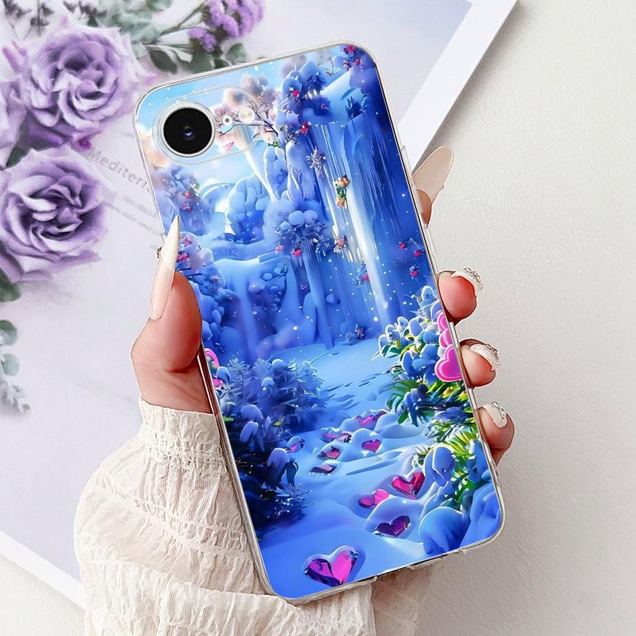 For Apple iPhone 16e Case Cute Cat Lion Painted Cover Soft Slim Phone Case For iPhone SE 4 SE4 2025 iPhone16e 5G Back Cover Bags
