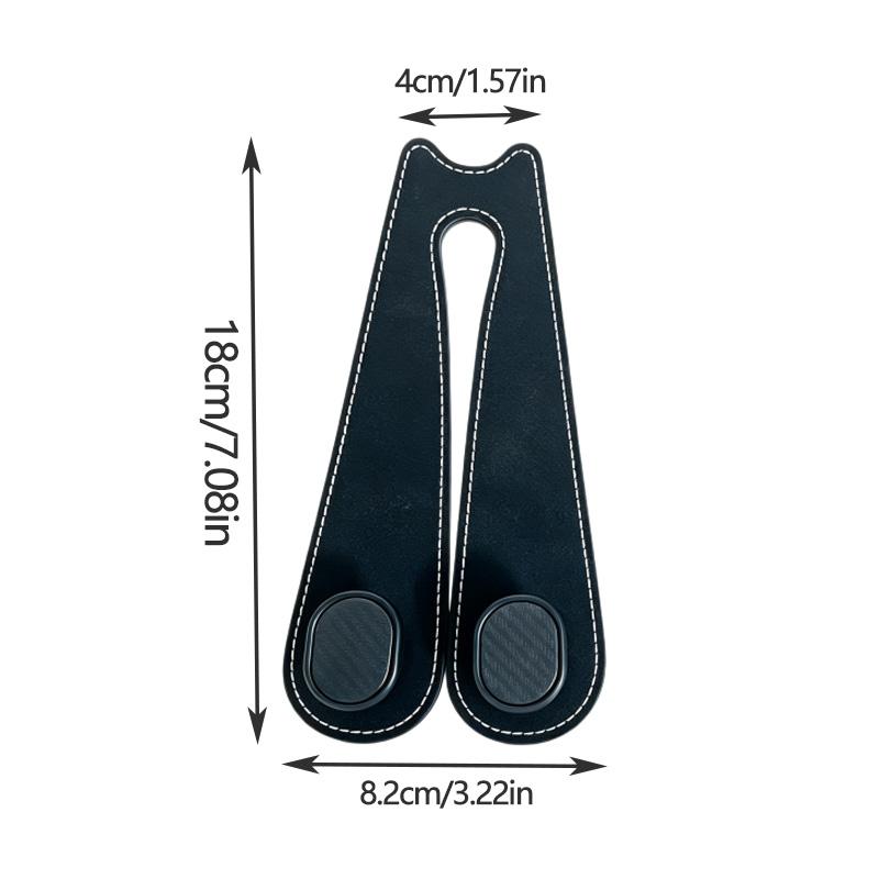 Universal Car Seat Back Hooks 20KG Heavy-Duty Dual Hooks for Vehicle Use - Organizing Essentials for a Tidy Car Interior - Pract