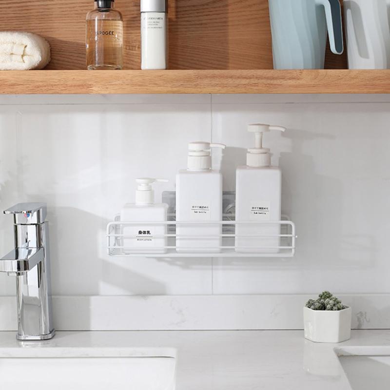 Угловые полки для хранения в ванной комнате, настенная стойка, держатель для шампуня, железная сливная корзина для душа, органайзер без перфораторов, аксессуары для ванной