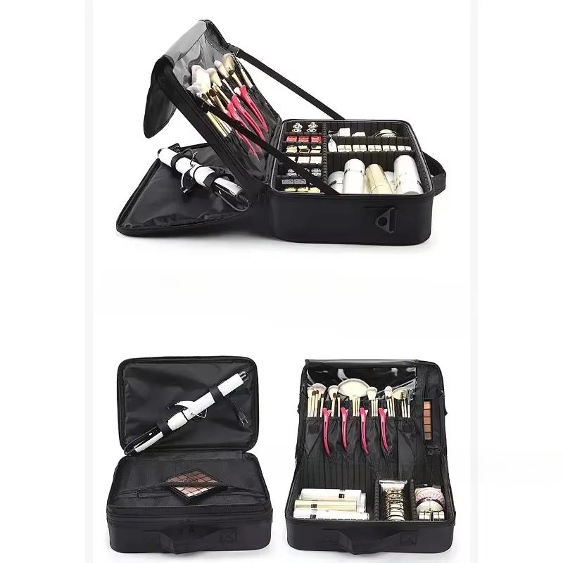 Наборы для макияжа большой вместимости Дорожная косметичка для женщин Портативный косметический кейс Косметичка для инструментов для маникюра Органайзер для губной помады
