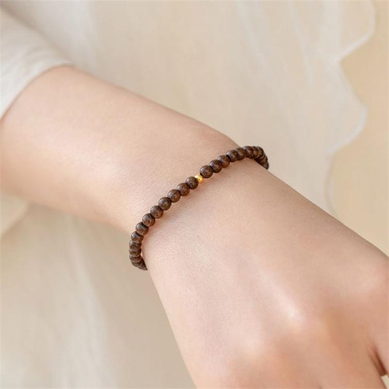 High Quality Fashion Natural Sandalwood Bracelet For Women Girls Retro Exquisite Beaded Bracelet Jewelry Accessories Gifts