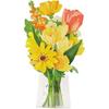 Sanrio Birthday Card Yellow Flowers In Transparent Vase Greeting Card Can Be Shipped Overseas BD109-2831701