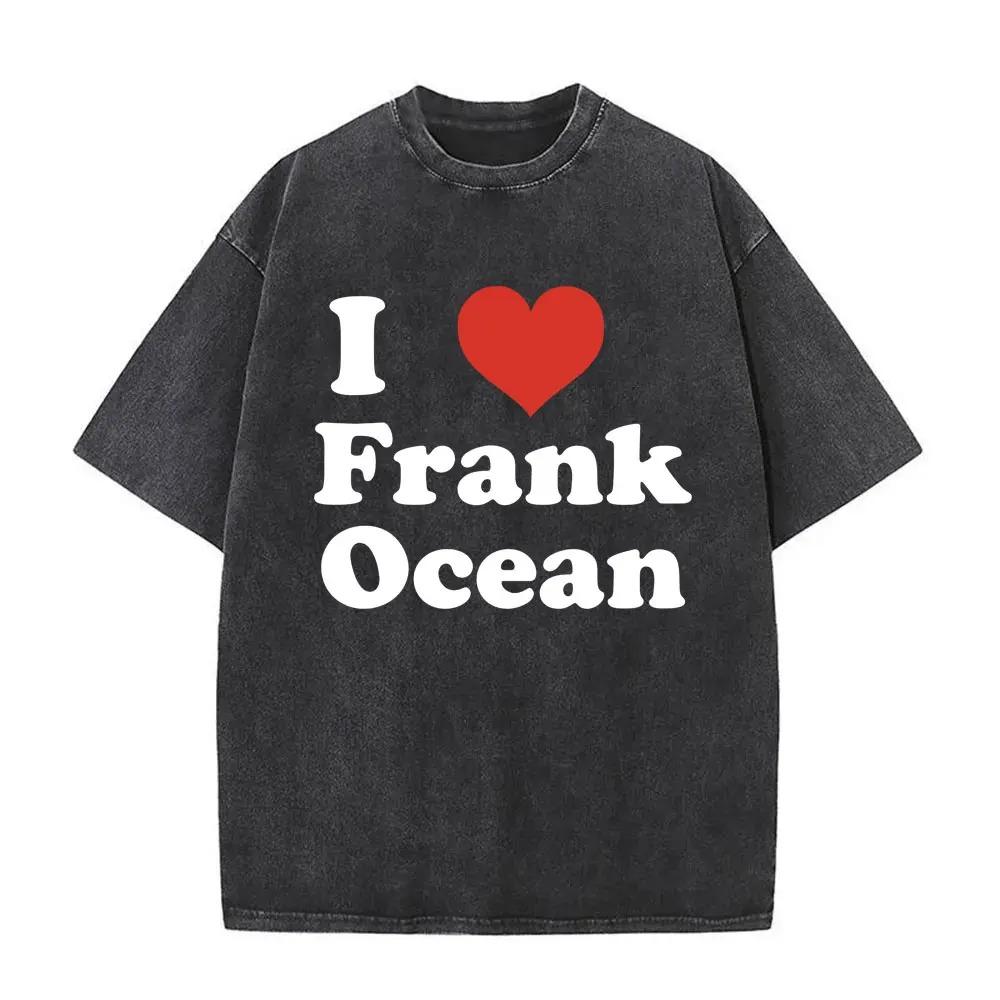 Hot Sale Rapper Frank Blond Poster Print Tshirt Men Women Vintage Washed Cotton Summer Tee Harajuku Fashion Oversize Casual Top