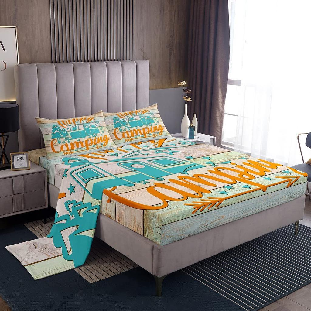 Крыса Грызун Узор Шапка для кровати Комплект постельного белья из четырех предметов Спальня Общежитие Постельное белье Украшение