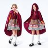 Ведьма тоже сумасшедшая 20 000 Детская одежда на Хэллоуин show clothes Средневековая Красная Шапочка шаль плащ платье кос