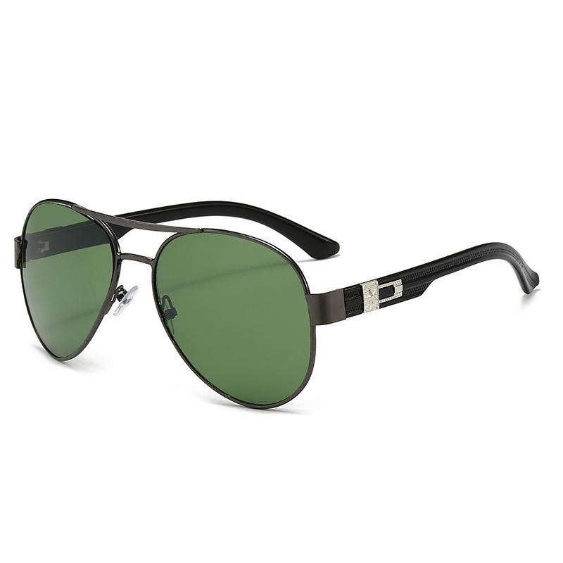 Retro European and American fashion metal double beam toad glasses men's driving sunglasses women's travel sunscreen sunglasses classic glasses