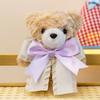 Teddy Cute Couple Bear Keychain Adorable Plush Bear With Bow Tie Decoration