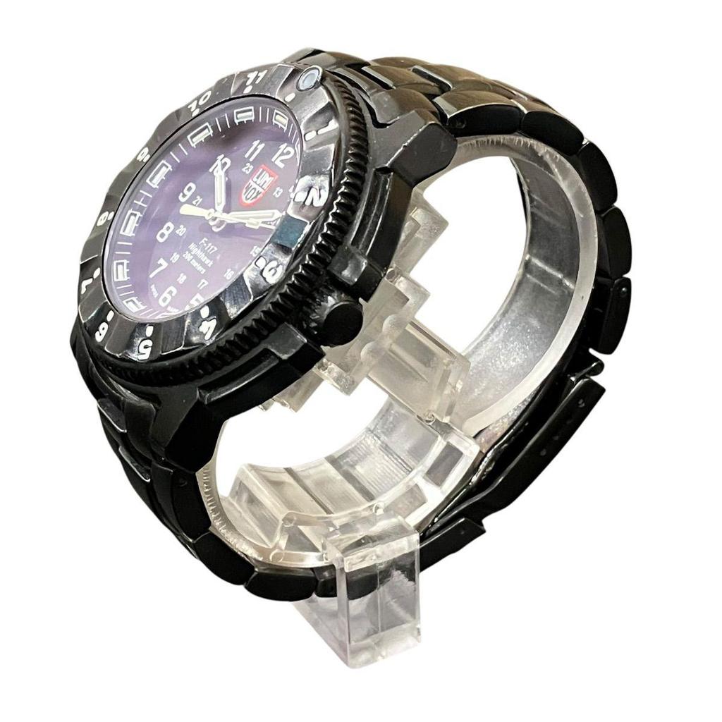 Б/у часы Luminox LUMINOX Nighthawk Общий вес около 143,6 г Нержавеющая сталь Нержавеющая сталь Кварцевые Черный циферблат 3400 Мужские