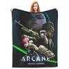 Фланелевое одеяло Arcane Caitlyn Game, теплое мягкое покрывало для пикника на открытом воздухе, покрывало для дивана и кровати