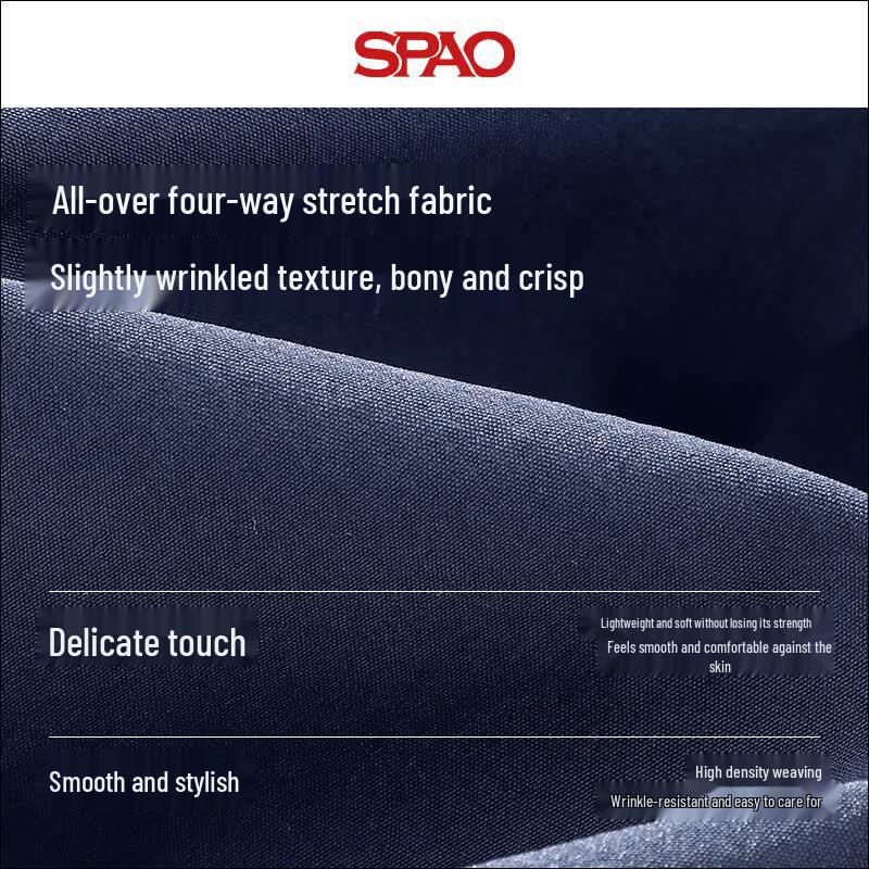 Мужские летние ретро свободные брюки SPAO с защитой от солнца прямого кроя