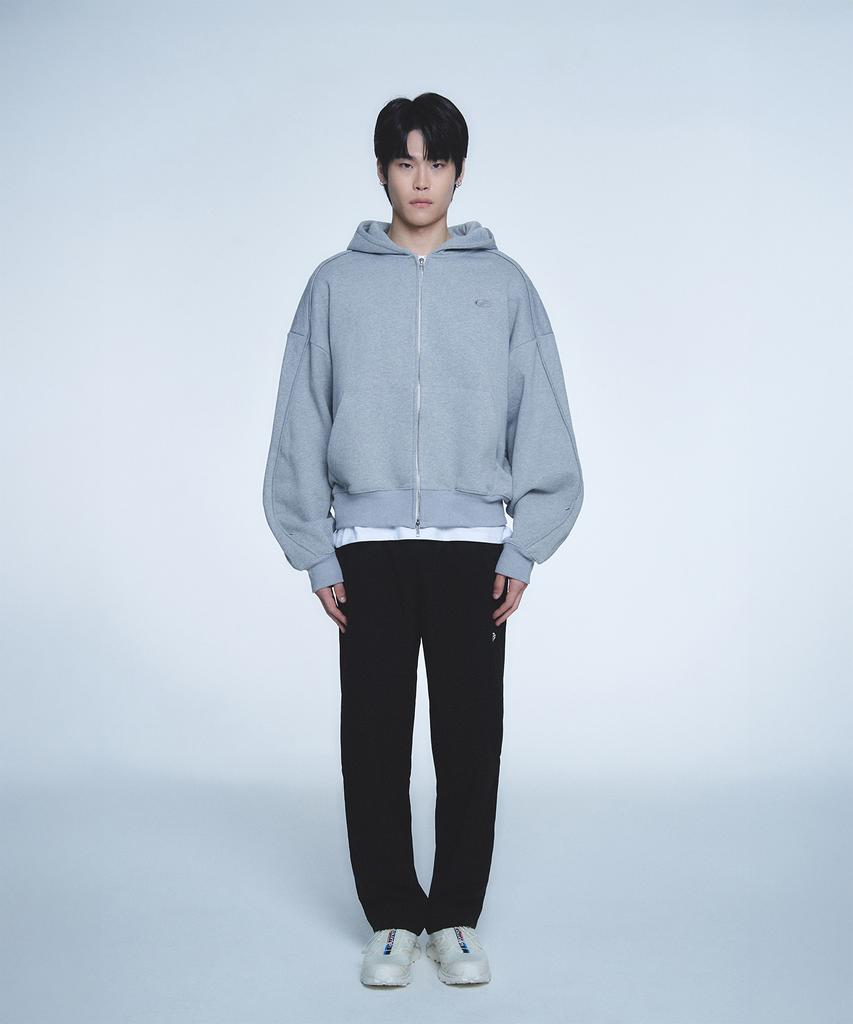 Худи на молнии Hyunfit Line - [Серый]
