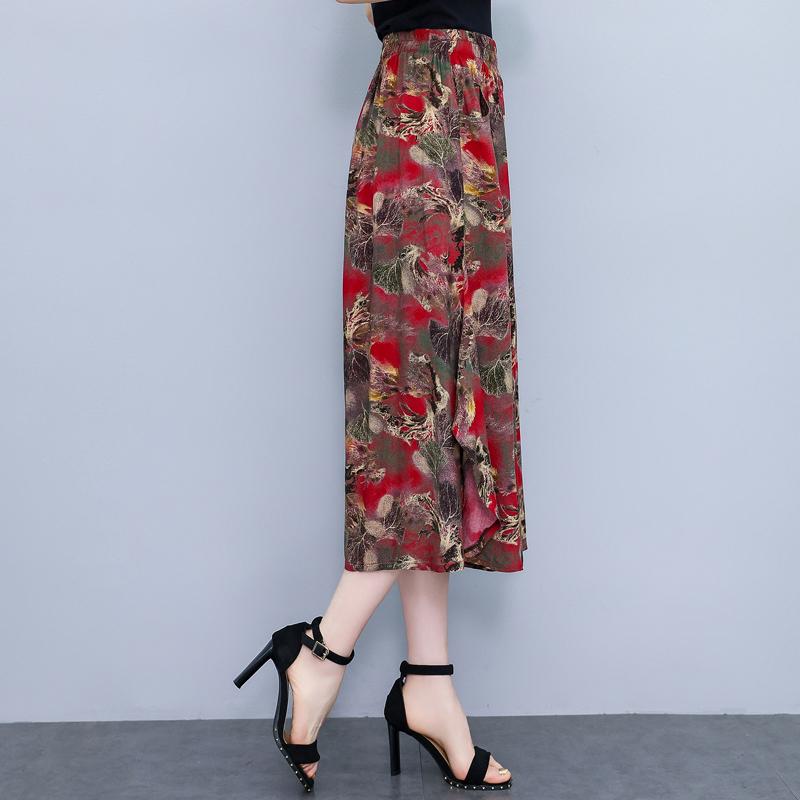 Summer Oversize Pants Elegant 2025 New Casual Wide Leg Pants Women Elastic Waist Summer Clothes High Quality