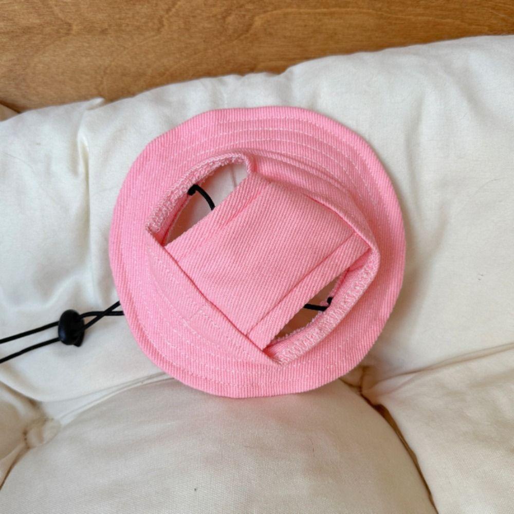 Adjustable Dog Cat Bucket Hat Cotton Pet Fisherman Hat Fashion Pet Sunshade Cap Devon Rex
