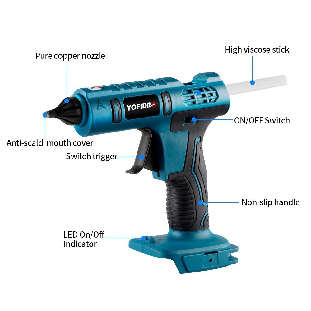 Беспроводной пистолет для горячего клея подходит для Makita 18 В BL серии Использование батареи 11 мм клеевые стержни для искусства и DIY электрический инструмент для ремонта тепла