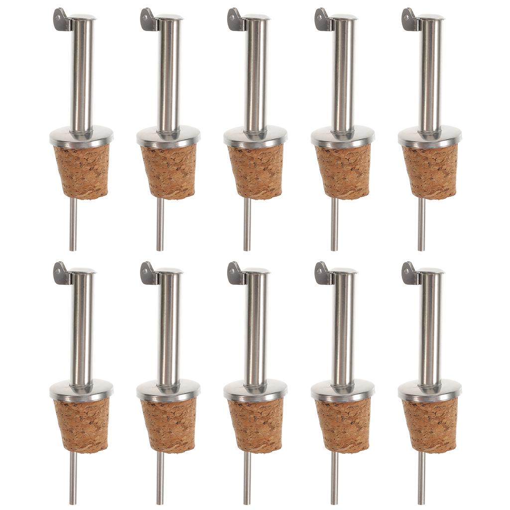 10 Pcs Bottle Cork Stopper and Pourer Creative Pourers Caps Stoppers Syrup