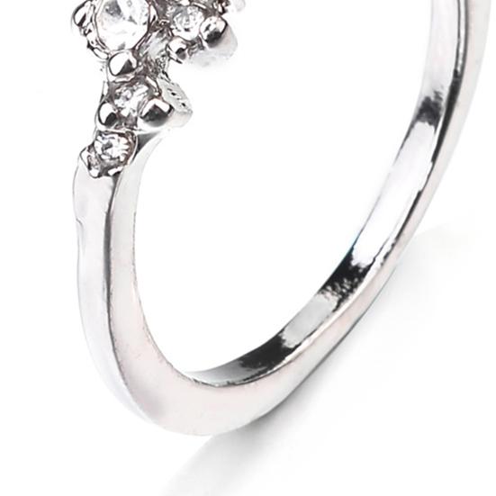 Женское кольцо с 9 стразами, геометрические украшения, красивое кольцо на палец