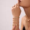 Браслет Qiong Yao из нержавеющей стали с покрытием PVD 18K золотом, геометрический, с цирконами в виде звезд, для женщин, ручной работы, супер блестящий