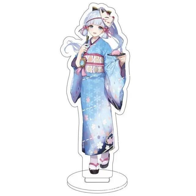 Anime Game Genshin Impact Kamisato Ayaka Acrylic Action Figure Stand Model Toy Desk Decor Prop Gifts Fans Collection Prop