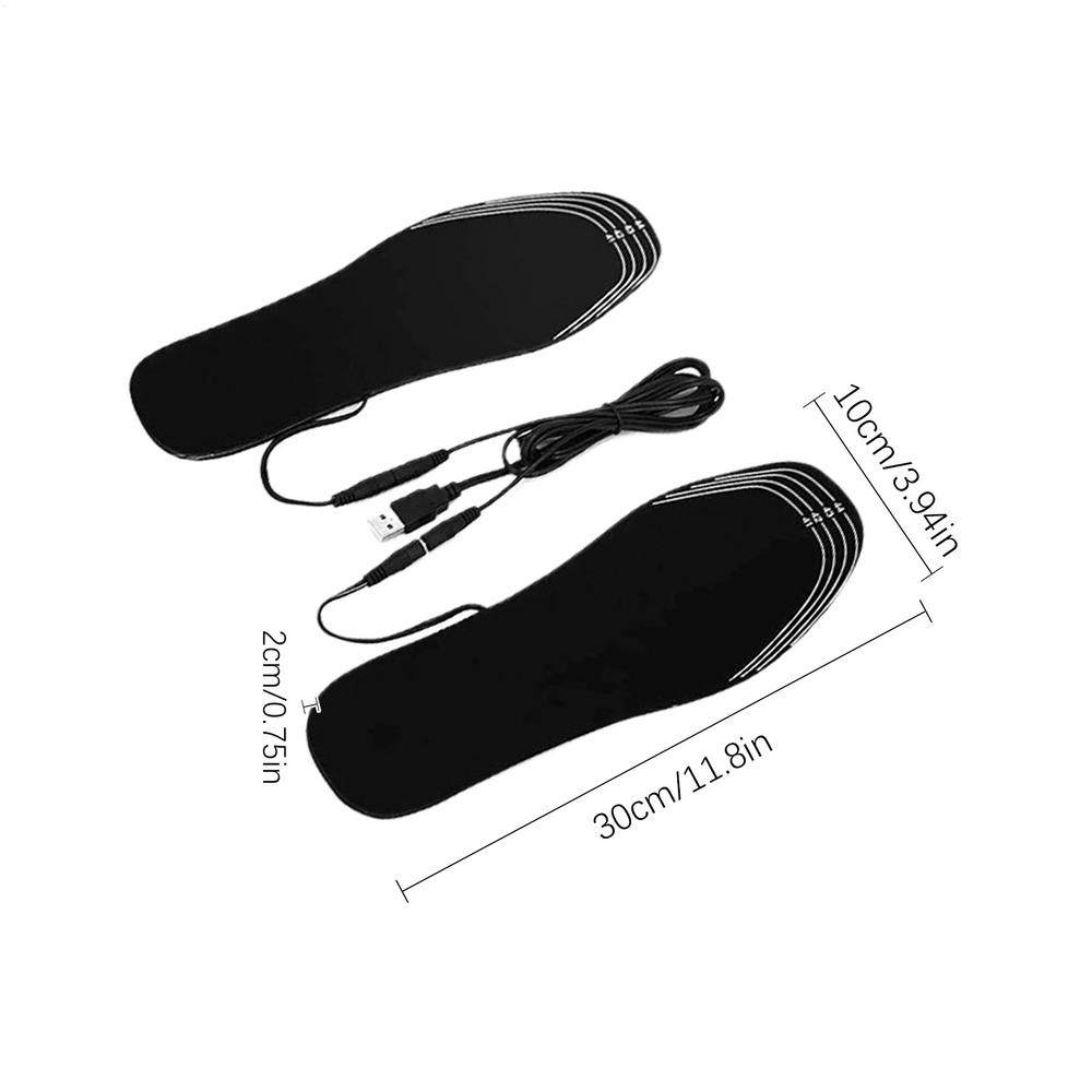 1 пара электрических греющих стелек USB-нагрев Теплый носок Подушечка Коврик Отрезаемый Электрические греющие стельки Зимняя Термостелька Для улицы