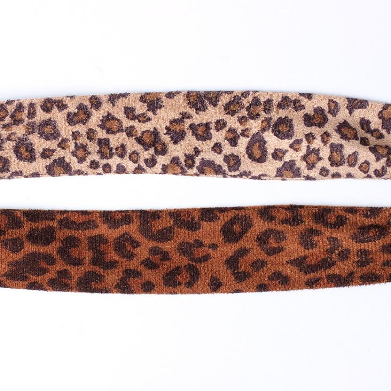 Suede Leopard Print Necklace Necklace Ruffled Choker Wild Pendant Accessories Women's Versatile Collar