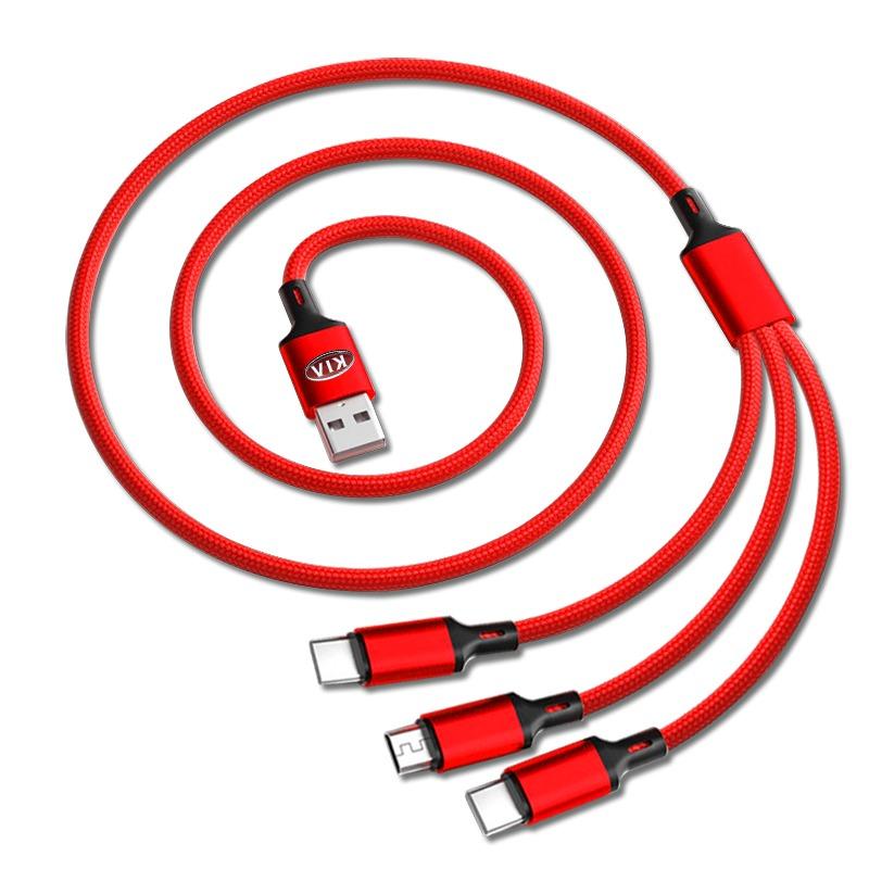 Автомобильный значок 3-в-1 Тип C Lightning Micro USB Кабель для быстрой зарядки Для KIA Sportage Ceed Rio 3 Picanto Proceed Gt Stinger 4 K7
