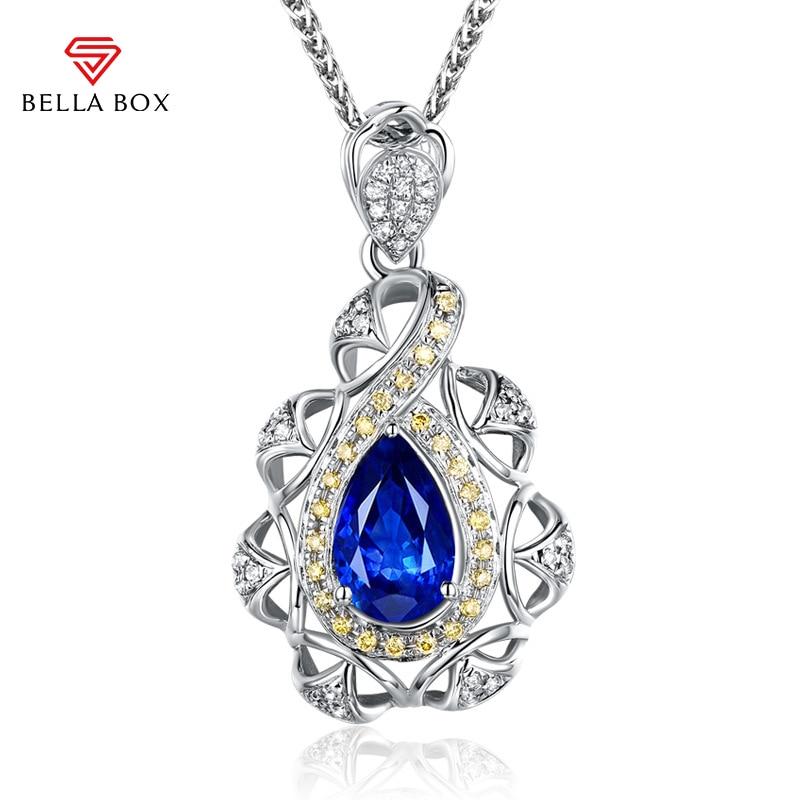 BELLA BOX Модные ожерелья с подвеской из циркона для женщин, камень в форме капли воды, роскошные ювелирные изделия для помолвки