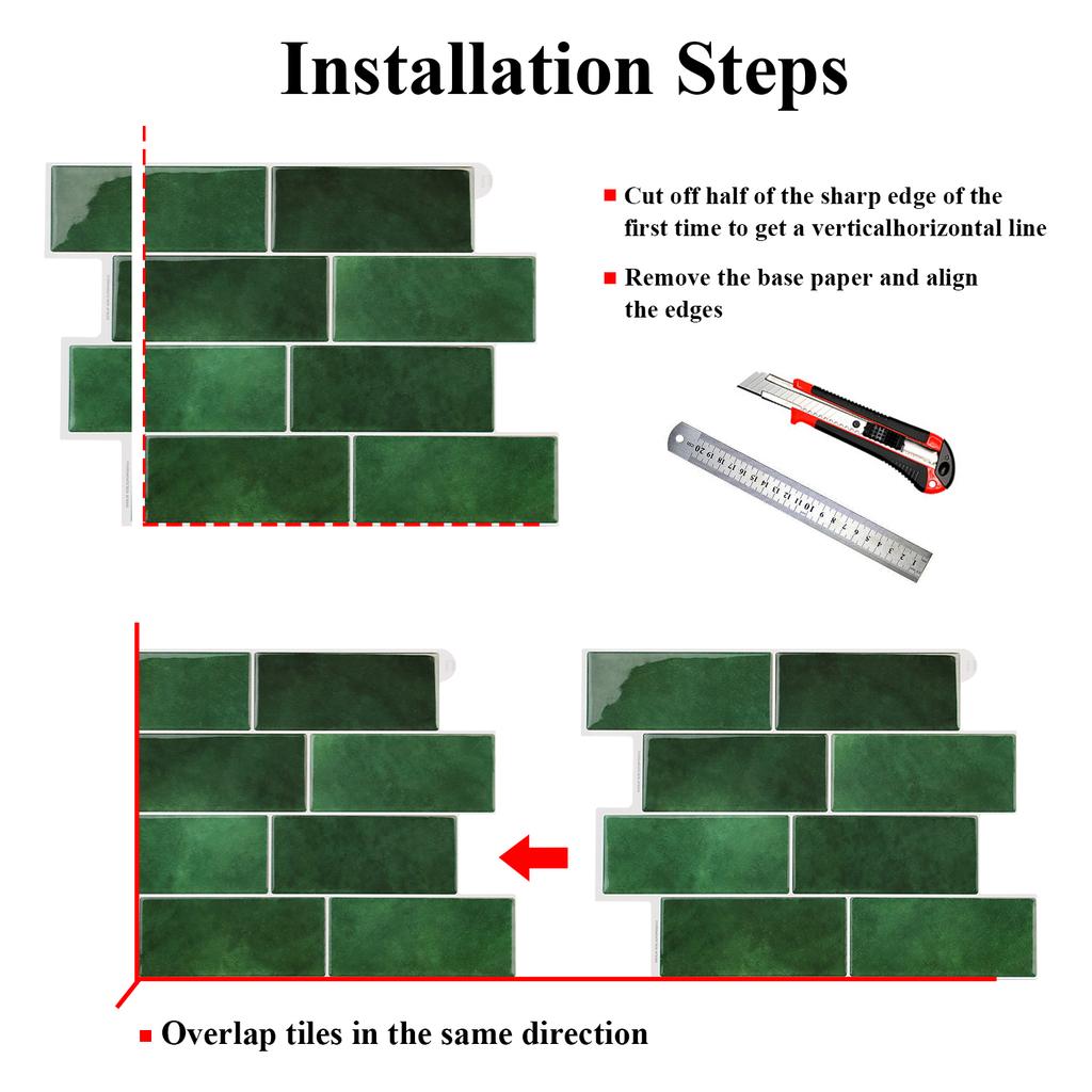 10 шт. 3D Настенные Наклейки DIY Квадратная Плитка Водонепроницаемые Маслостойкие Отклеивающиеся Обои Наклейки Для Домашнего Декора Рождественский Современный Стиль