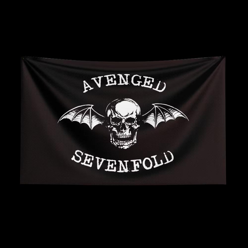 Флаг-гобелен Rock Band AAvengeds Sevenfolds Эстетичный Декор Комнаты Ткань для Фона Декор Настенного Искусства Баннер для Концерта на Открытом Воздухе Вечеринки