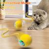 Interactive Rolling Ball Cat Toy Motion Activated Electric Moving Ball Toy with Long Tail 3 Modes Smart LED Cat Enrichment Toy for Indoor Cats