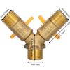 Переключатель Фитинг Латунь 3-ходовой Газовый Клапан G1/2 Наружная Резьба Двойное Управление Переключателем Y-образный Клапан Y-образный Газовый Клапан Кухня