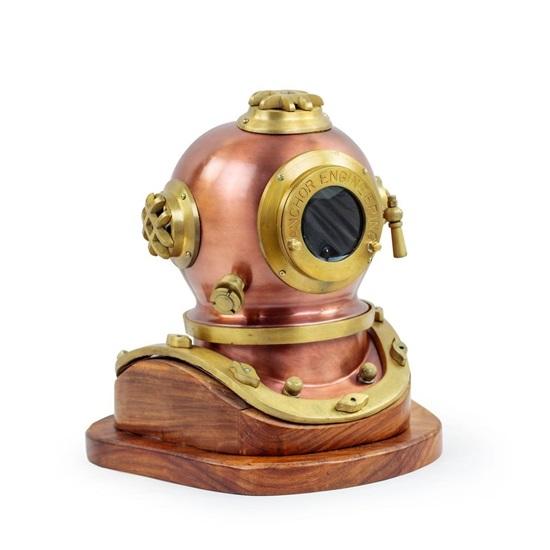 15,24 см якорь инженерный шлем для подводного плавания ВМС США шлем Морзе для дайвинга с деревянной основой Nautica настольный шлем для дайвинга