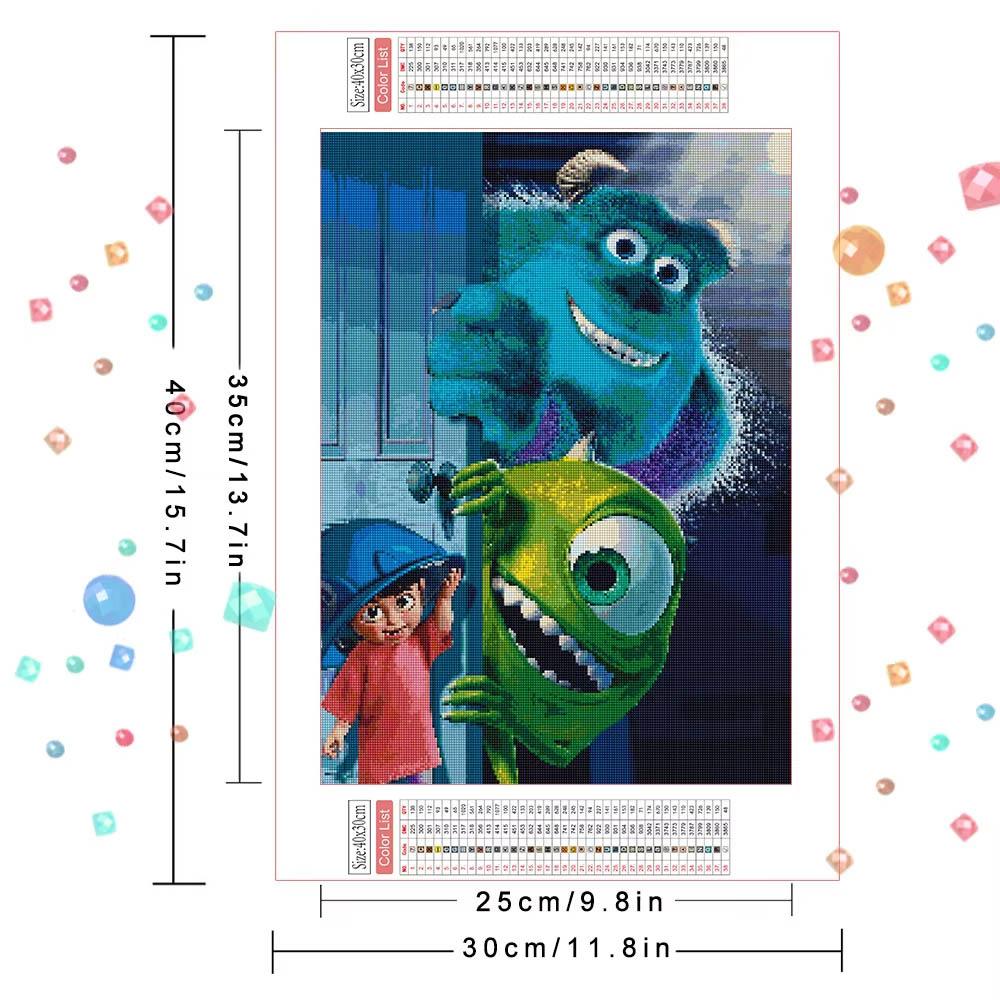 Disney 5D DIY Алмазная мозаика Корпорация монстров DIY Вышивка стразами Мультяшное искусство Домашний декор Картины из страз