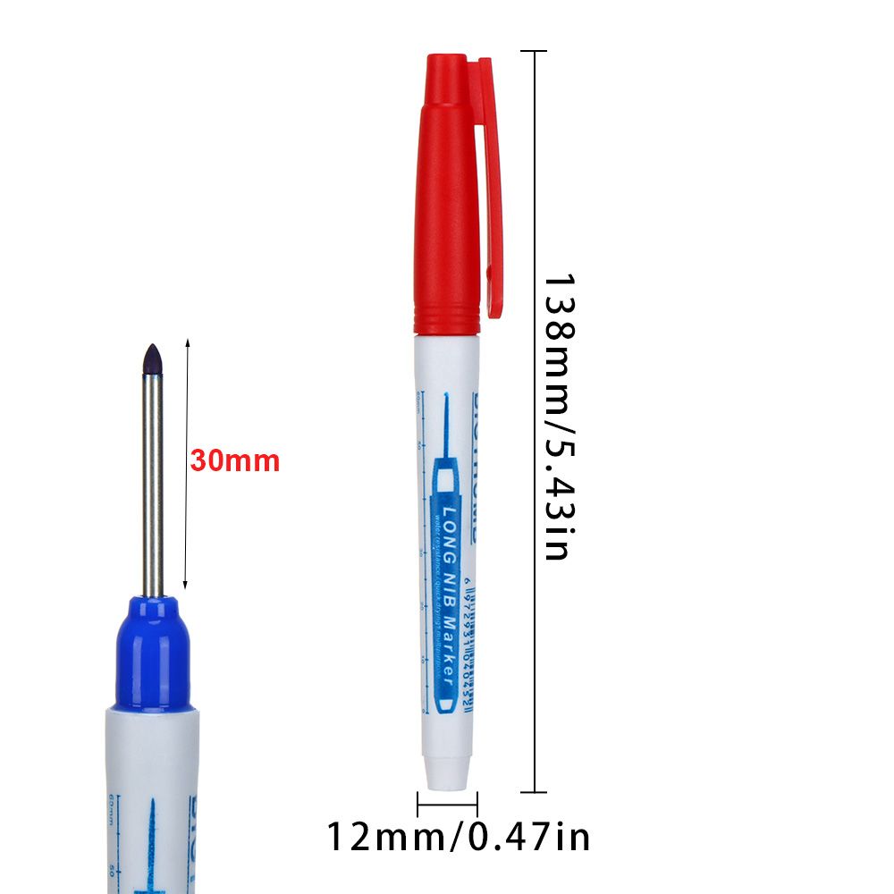 Multi-purpose Woodworking Decor Mark Tool Deep Hole Marker Pens Long Head Markers Carpenter Pen