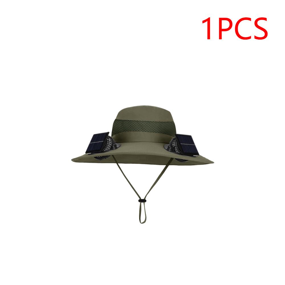 Шляпа от солнца с широкими полями и вентилятором на солнечной батарее, съемный вентилятор на солнечной батарее, защита от УФ-лучей, летняя уличная шляпа для пеших прогулок, рыбалки, портативные заряжаемые кепки