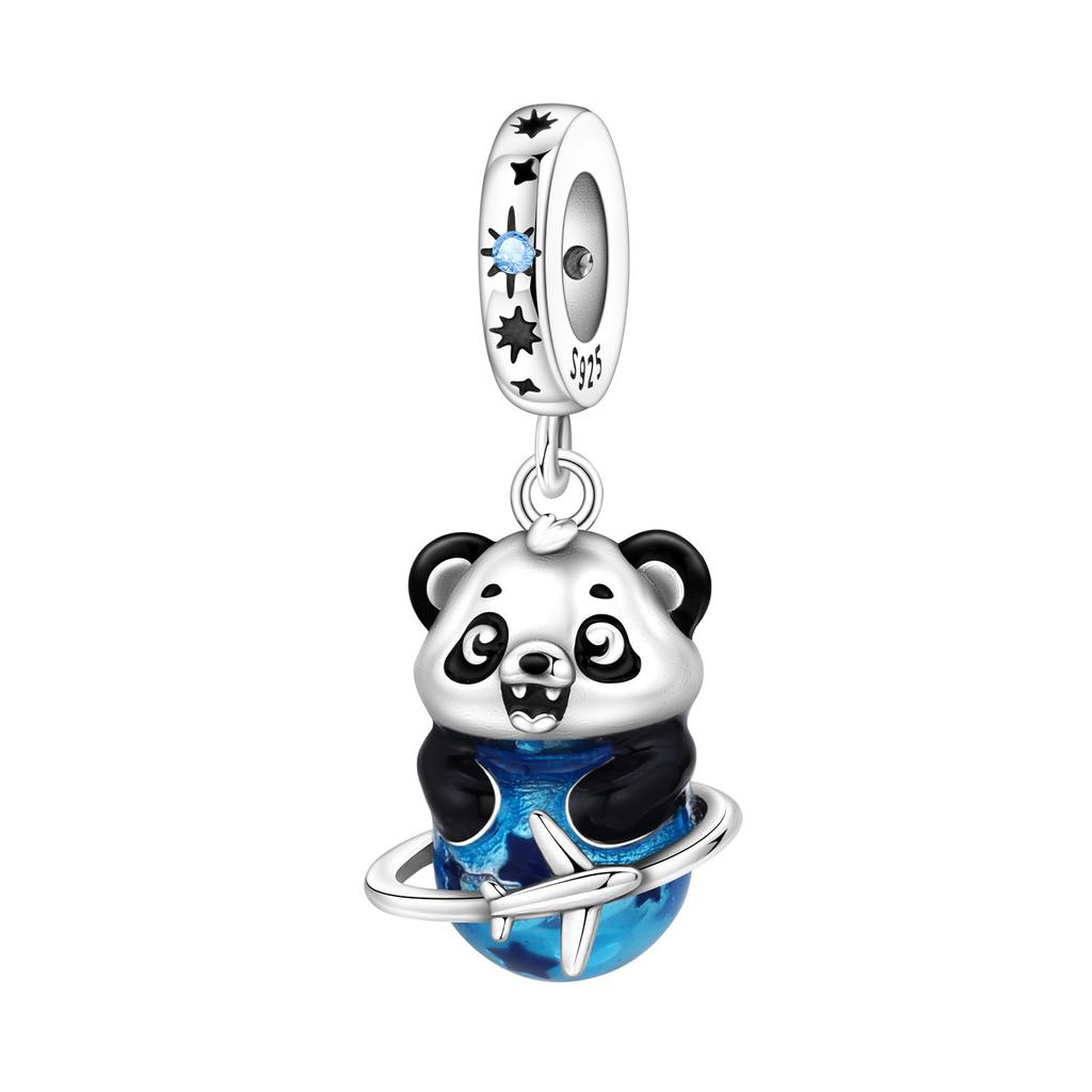Orstarry 925 Silver Little Bear Pendant Beads Charm Bracelet Jewelry DIY Gifts for Party Animal Lovers