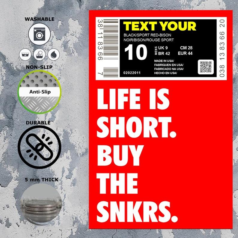 Коврик для кроссовок на заказ для хайпбистов-кроссовок: Персонализированный с вашим именем, идеальный домашний декор для комнат с кроссовками