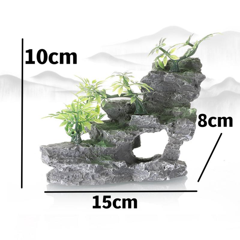 Decorative Rocks Fish Tank Decoration Simulation Rockery Decorative Rocks Landscape for Aquarium Decor Ornaments Resin Rockery