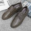 Spring Winter  Fashion Men Lace-up Leather Casual Shoes Trend Shoes Cool Loafers Flats Soft Lightweight Driving Shoes Comfy