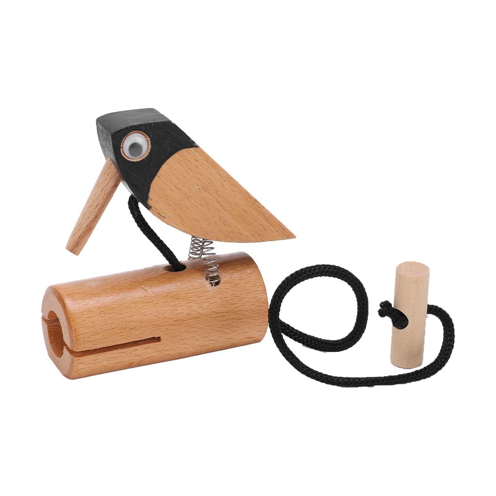 Игрушка-дятел, декоративная скульптура из букового дерева, игрушки для дошкольного образования для детей