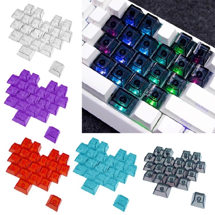PC Heart Keycaps 21 Keys OEM Height Slip Mechanical Upgrade