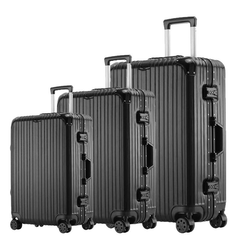 Набор чемоданов ручной клади с алюминиевой рамой: Чемоданы 20"/24"/28" с кодовым замком