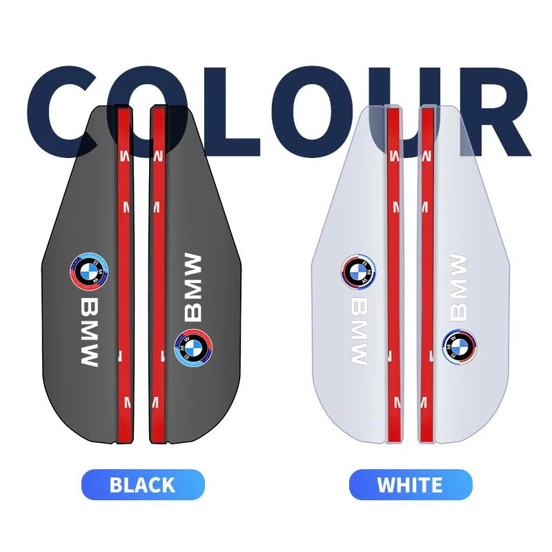 2Pcs Car Rearview Rain Eyebrow Transparent Stickers 50 Anniversary For BMW E36 E60 E90 X2 X1 X3 X5 E46 E39 E70 M3 M5 M6 50 JAHRE