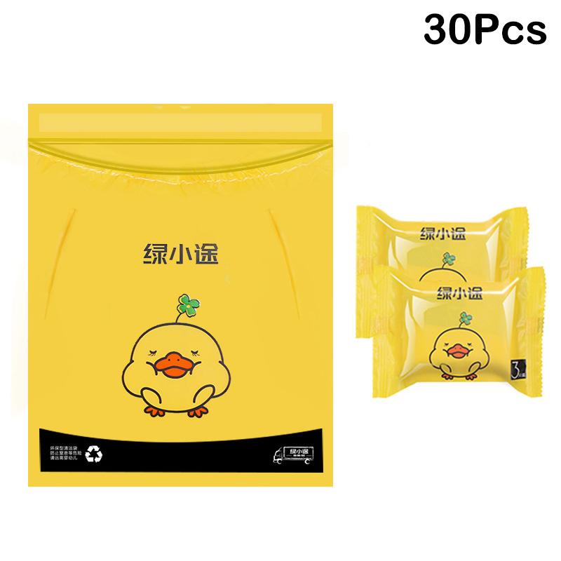 15/30Pcs Adhesive Car Trash Bag Disposable Car Interior Hanging Multi-Functional Clean Bag Small Plastic Bag Car Garbage Bin