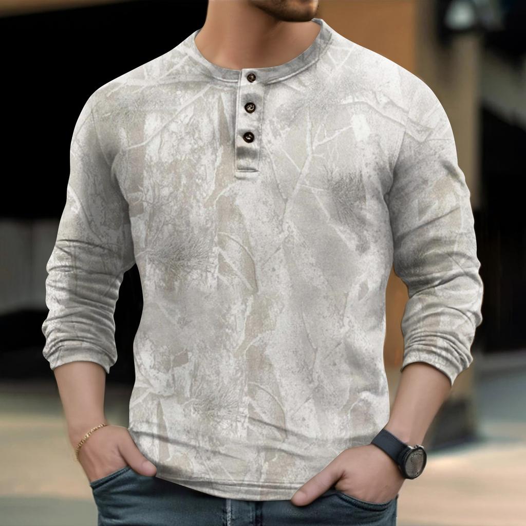 Мужская уличная винтажная модная спортивная футболка с v-образным вырезом и длинным рукавом