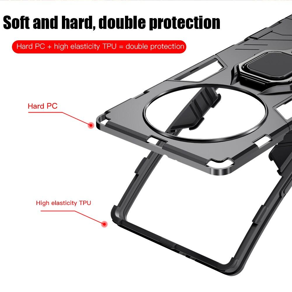Shockproof Armor Case For Keysion Huawei Honor X9a 5g X9 Siliconepc Metal Ring Stand Phone Back Cover For Honor Magic 5 4 Lite